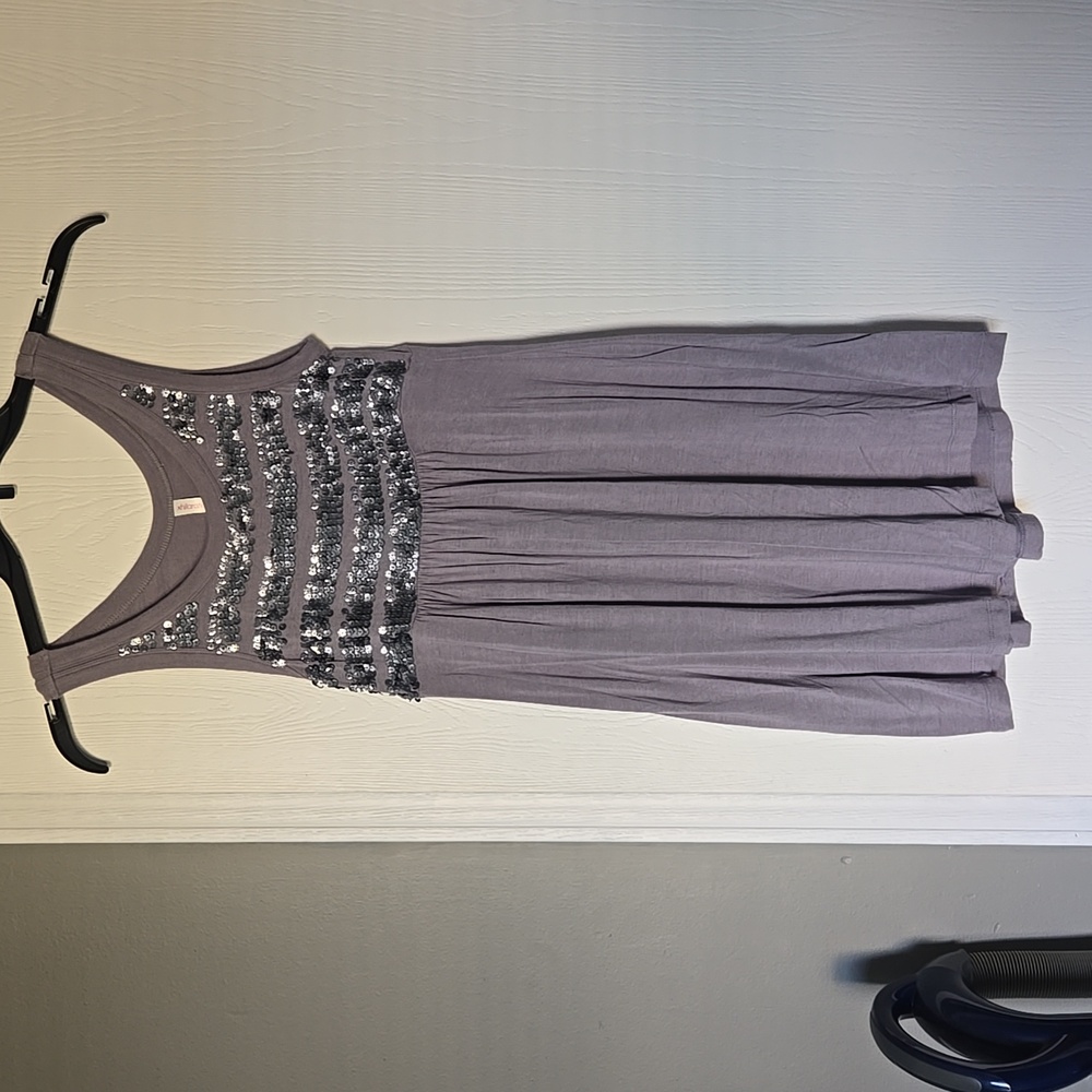Grey sequin dress